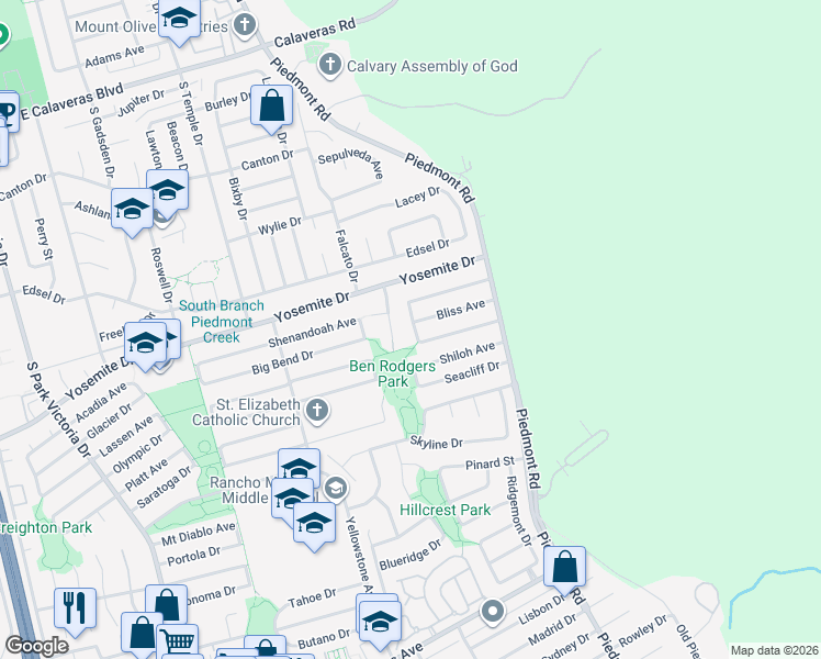 map of restaurants, bars, coffee shops, grocery stores, and more near 670 Carlsbad Street in Milpitas