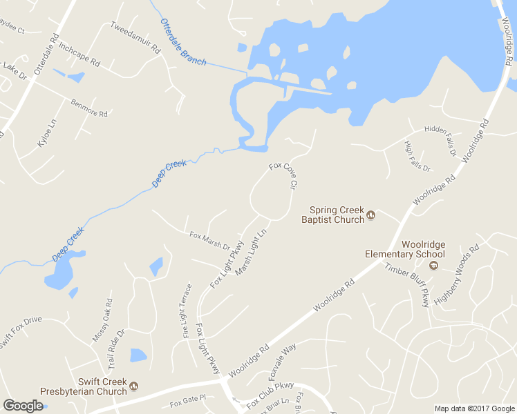map of restaurants, bars, coffee shops, grocery stores, and more near 15679 Fox Cove Circle in Moseley