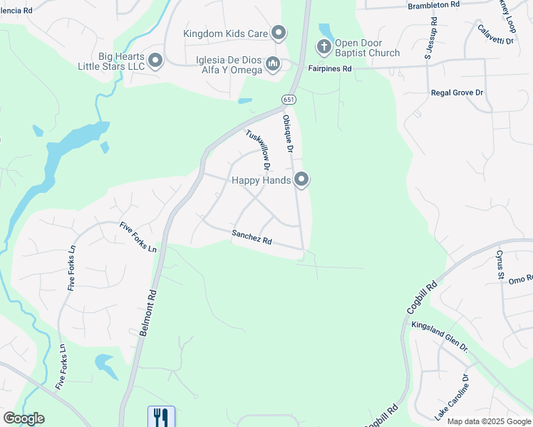 map of restaurants, bars, coffee shops, grocery stores, and more near 5900 Larosa Road in Chesterfield