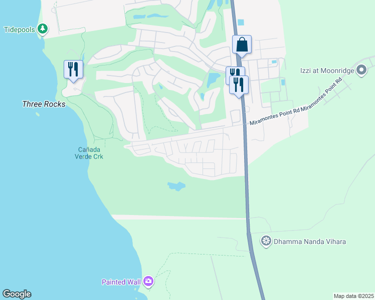 map of restaurants, bars, coffee shops, grocery stores, and more near 2 Sand Dunes Court in Half Moon Bay