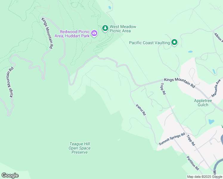 map of restaurants, bars, coffee shops, grocery stores, and more near 65 Roan Place in Redwood City