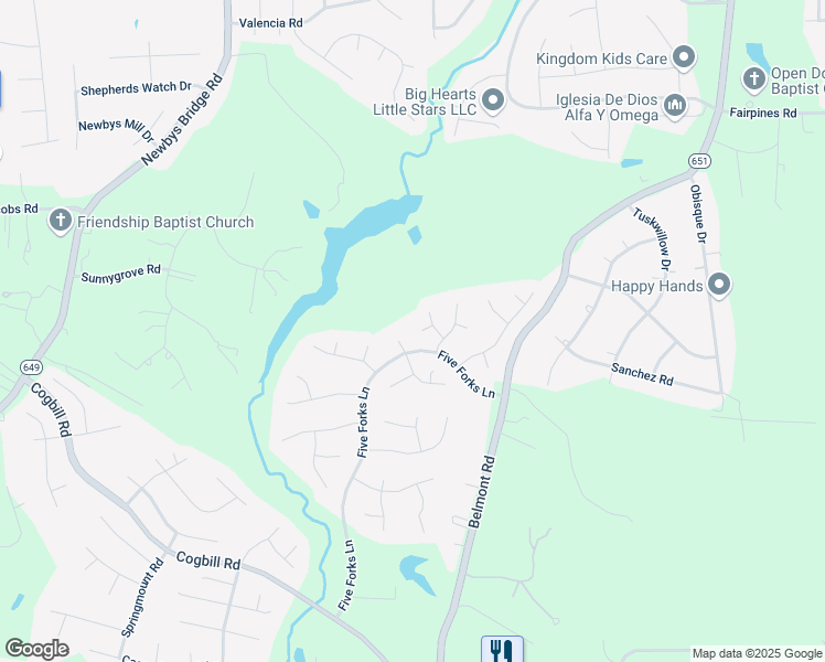 map of restaurants, bars, coffee shops, grocery stores, and more near 7704 Middlefield Mews in Chesterfield