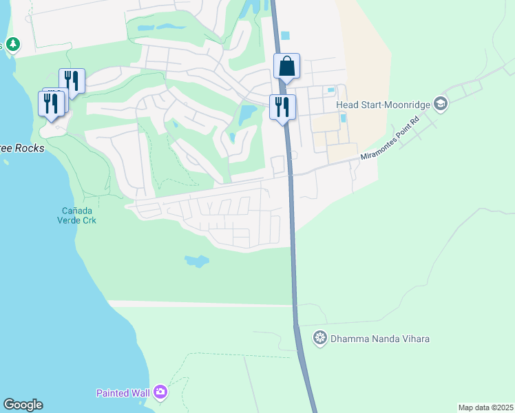 map of restaurants, bars, coffee shops, grocery stores, and more near 19 Canada Cove Avenue in Half Moon Bay
