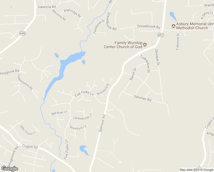 map of restaurants, bars, coffee shops, grocery stores, and more near 5904 Northford Place in Chesterfield