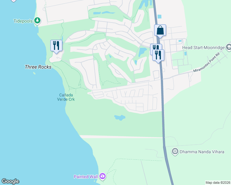 map of restaurants, bars, coffee shops, grocery stores, and more near 11 Lighthouse Road in Half Moon Bay