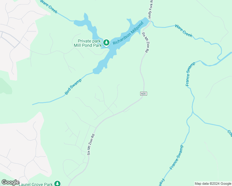 map of restaurants, bars, coffee shops, grocery stores, and more near 3562 Trillium Drive in Toano