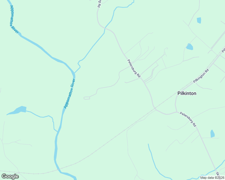 map of restaurants, bars, coffee shops, grocery stores, and more near 281 Petersburg Road in Powhatan