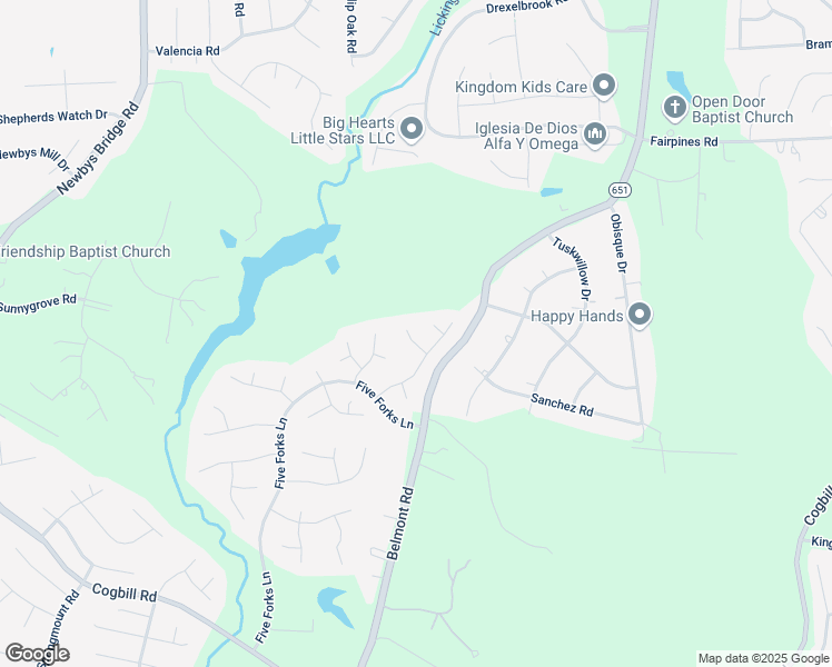 map of restaurants, bars, coffee shops, grocery stores, and more near 7506 Northford Lane in Chesterfield