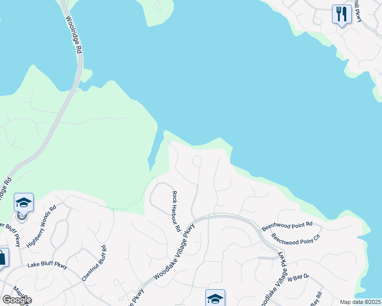 map of restaurants, bars, coffee shops, grocery stores, and more near 5209 Clipper Cove Road in Midlothian