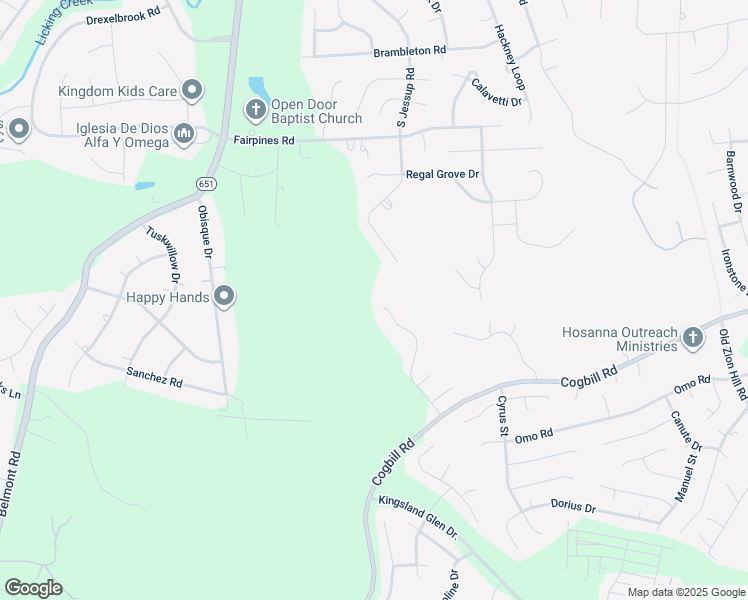 map of restaurants, bars, coffee shops, grocery stores, and more near 5900 Kings Crest Drive in Chesterfield