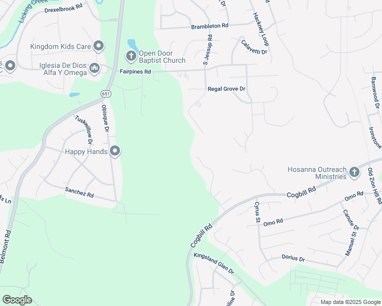 map of restaurants, bars, coffee shops, grocery stores, and more near 5900 Kings Crest Drive in Chesterfield
