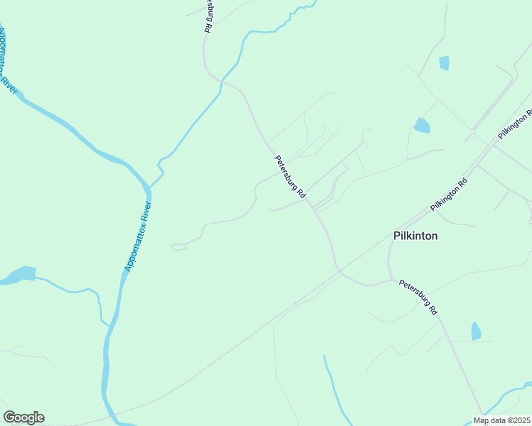 map of restaurants, bars, coffee shops, grocery stores, and more near 281 Petersburg Road in Powhatan