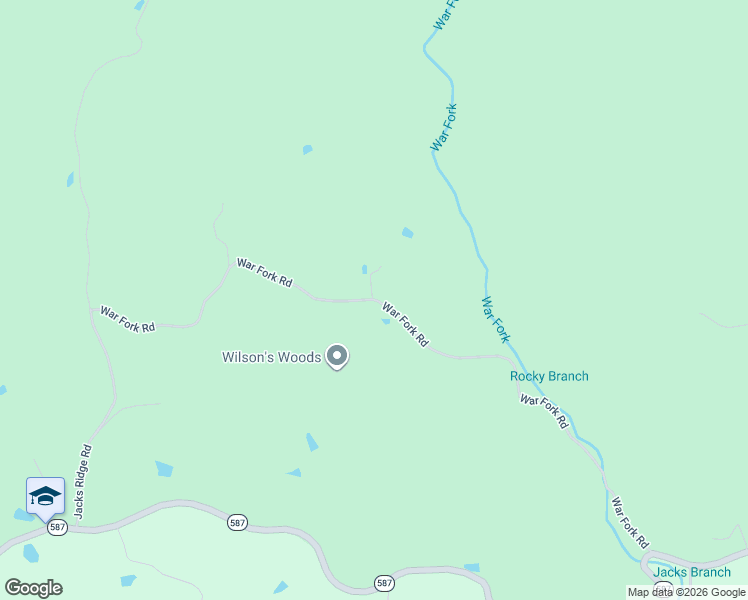 map of restaurants, bars, coffee shops, grocery stores, and more near 184 War Fork Road in McKee