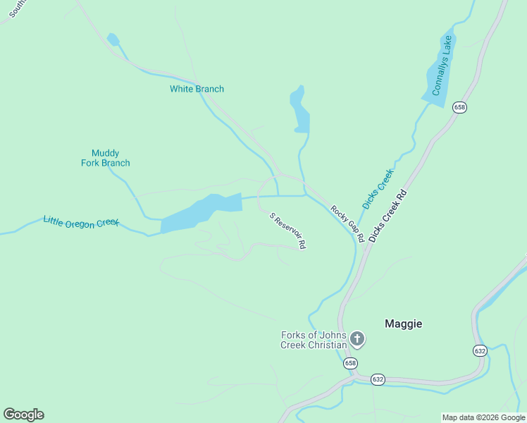 map of restaurants, bars, coffee shops, grocery stores, and more near South Reservoir Road in Craig County