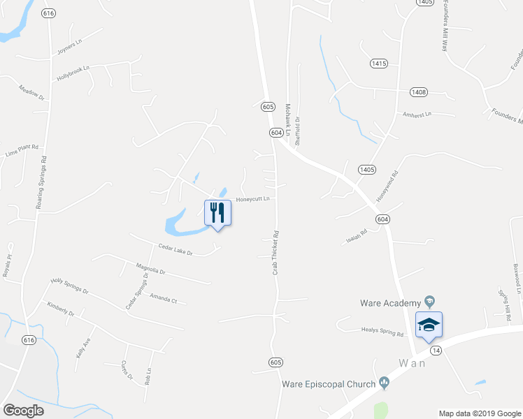 map of restaurants, bars, coffee shops, grocery stores, and more near 6906 Honeycutt Lane in Gloucester