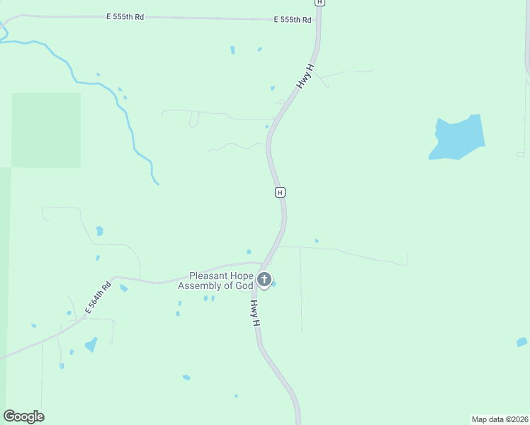 map of restaurants, bars, coffee shops, grocery stores, and more near 5607-5625 State Highway H in Pleasant Hope