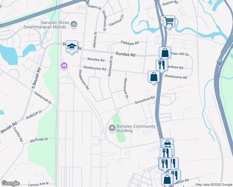 map of restaurants, bars, coffee shops, grocery stores, and more near 6900 Strathmore Court in Richmond