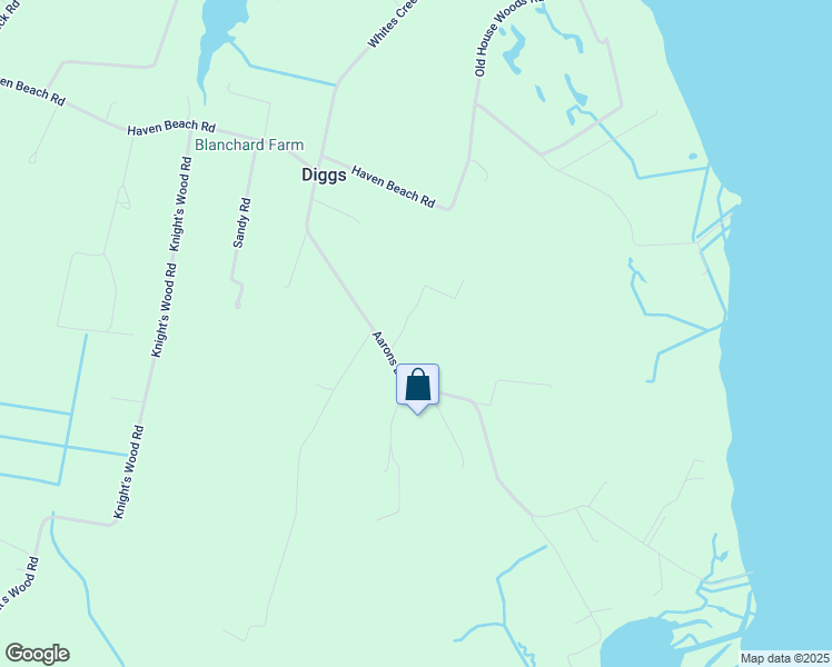 map of restaurants, bars, coffee shops, grocery stores, and more near 437 Aarons Beach Road in Diggs