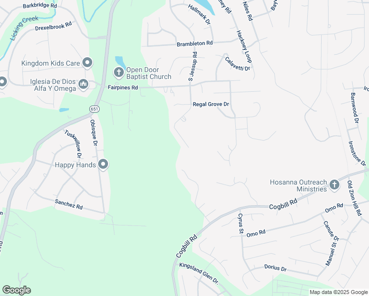 map of restaurants, bars, coffee shops, grocery stores, and more near 5766 South Jessup Road in Chesterfield