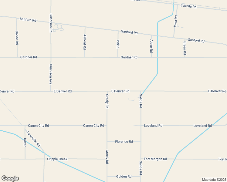 map of restaurants, bars, coffee shops, grocery stores, and more near East Denver Road in Costilla County
