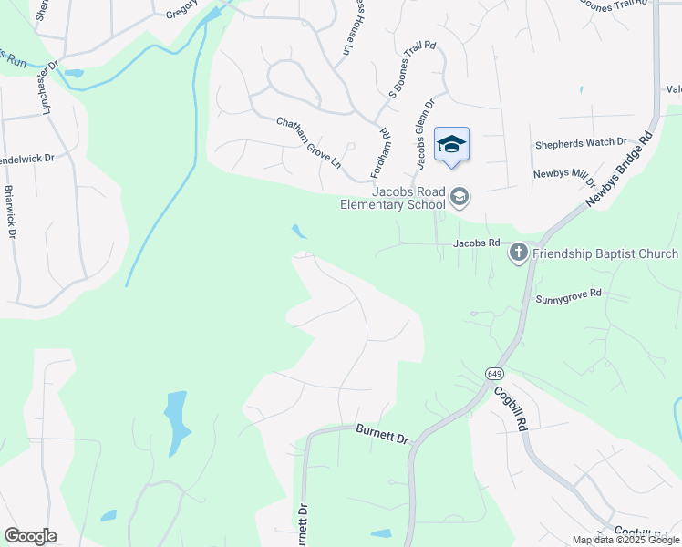 map of restaurants, bars, coffee shops, grocery stores, and more near 5241 Newbys Wood Trail in Chesterfield