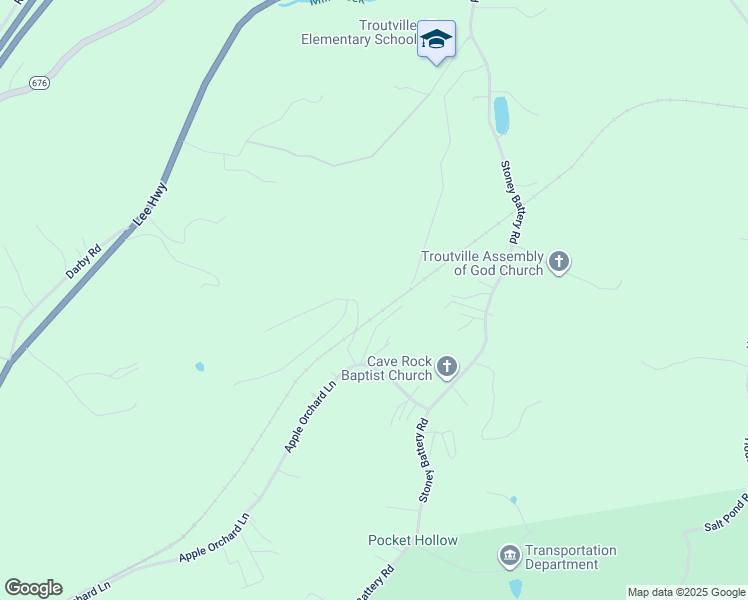 map of restaurants, bars, coffee shops, grocery stores, and more near 108 Taylor Lane in Troutville