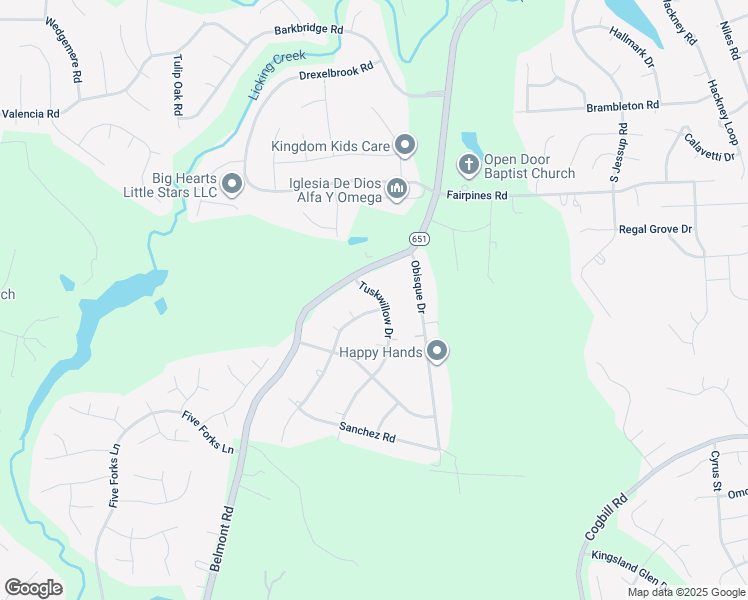 map of restaurants, bars, coffee shops, grocery stores, and more near 5720 Tuskwillow Drive in Chesterfield
