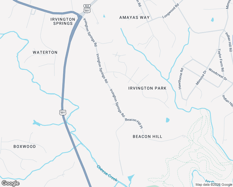 map of restaurants, bars, coffee shops, grocery stores, and more near 188 Irvington Springs Road in Lynchburg