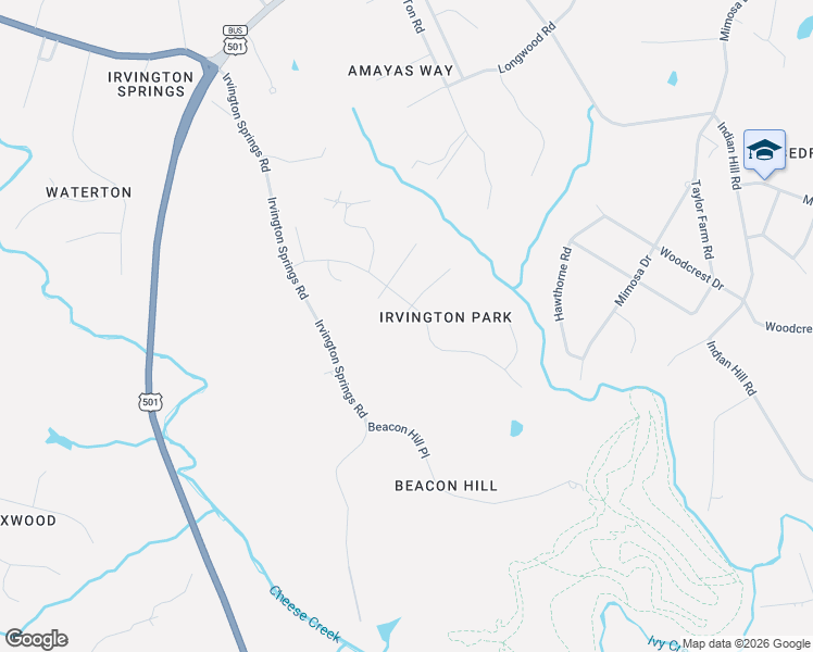 map of restaurants, bars, coffee shops, grocery stores, and more near 105 Paddington Court in Lynchburg
