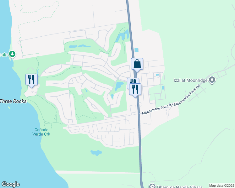map of restaurants, bars, coffee shops, grocery stores, and more near 370 Burning Tree Court in Half Moon Bay