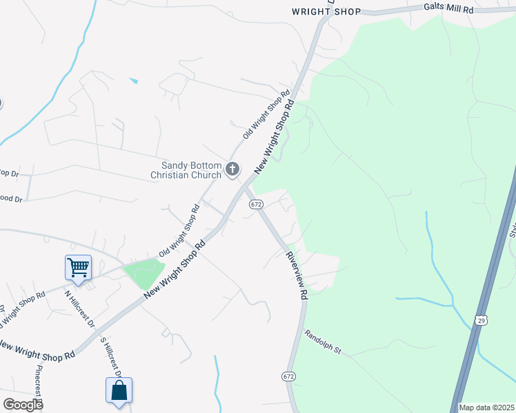 map of restaurants, bars, coffee shops, grocery stores, and more near 219 Riverview Road in Madison Heights