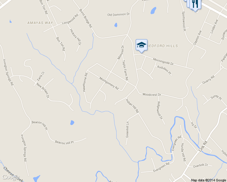 map of restaurants, bars, coffee shops, grocery stores, and more near 4321 Montgomery Road in Lynchburg