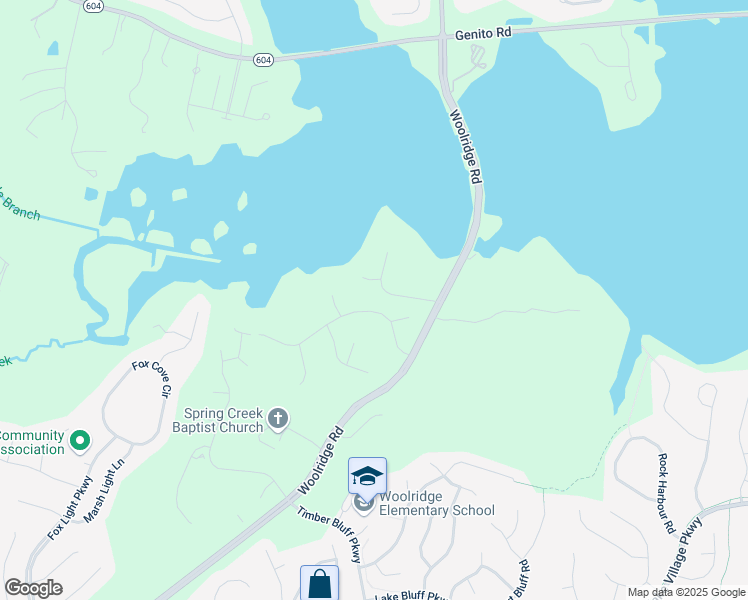 map of restaurants, bars, coffee shops, grocery stores, and more near 15612 Hidden Falls Drive in Moseley