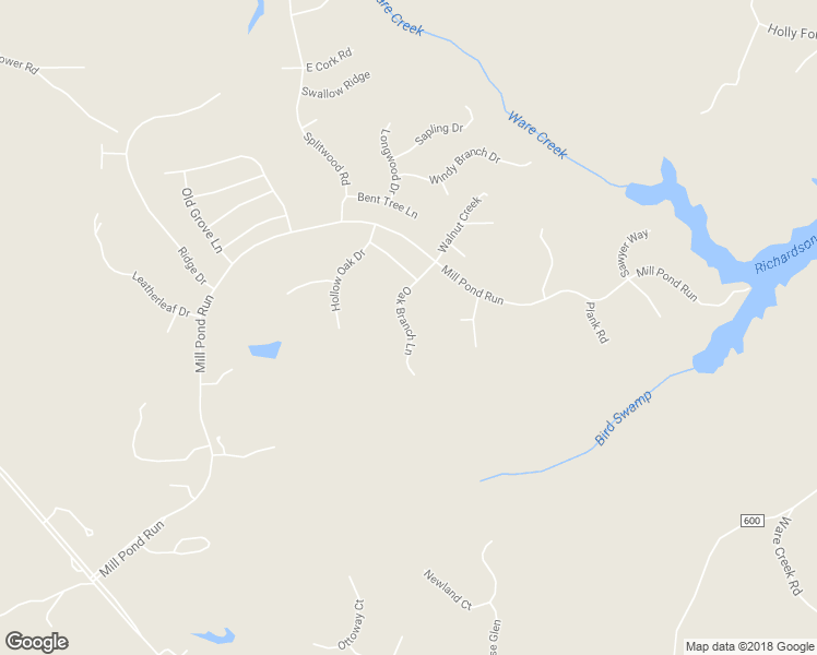 map of restaurants, bars, coffee shops, grocery stores, and more near 3236 Oak Branch Lane in Toano