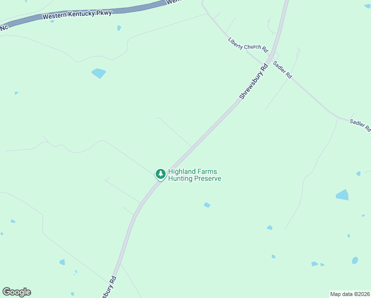 map of restaurants, bars, coffee shops, grocery stores, and more near 3125 Shrewsbury Road in Leitchfield