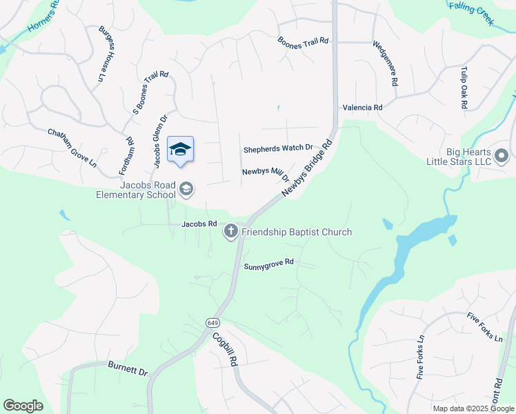 map of restaurants, bars, coffee shops, grocery stores, and more near 5124 Newbys Bridge Road in Chesterfield