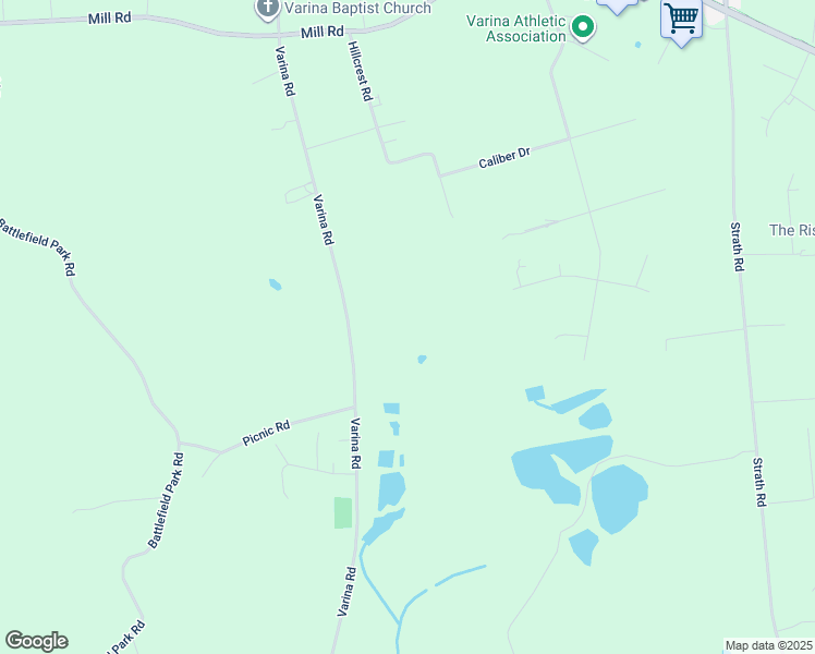 map of restaurants, bars, coffee shops, grocery stores, and more near 8441 Varina Road in Henrico