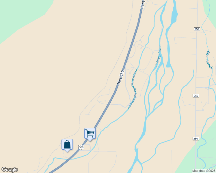 map of restaurants, bars, coffee shops, grocery stores, and more near 323 Whispering Pines Drive in Durango