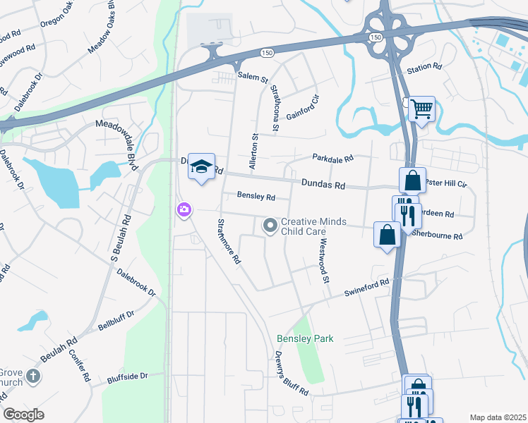 map of restaurants, bars, coffee shops, grocery stores, and more near 2930 Sherbourne Road in Richmond