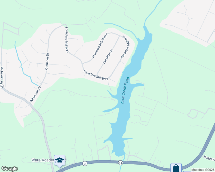 map of restaurants, bars, coffee shops, grocery stores, and more near 8075 Founders Mill Way in Gloucester