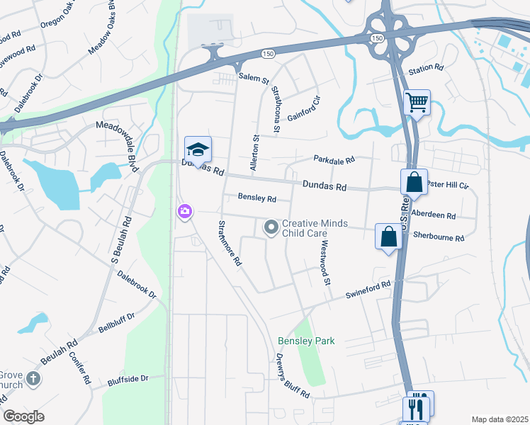 map of restaurants, bars, coffee shops, grocery stores, and more near 2930 Sherbourne Road in Richmond
