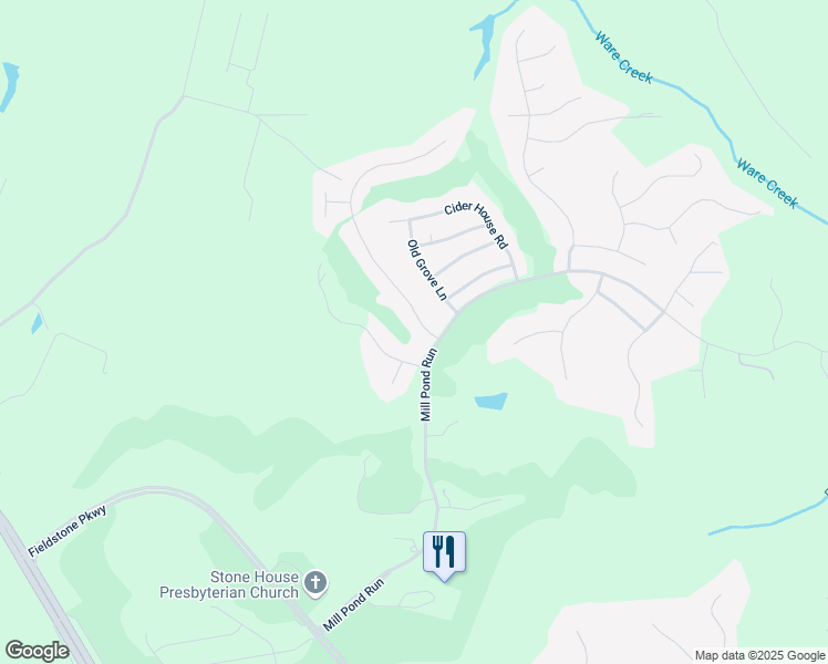 map of restaurants, bars, coffee shops, grocery stores, and more near 3009 Ridge Drive in Toano