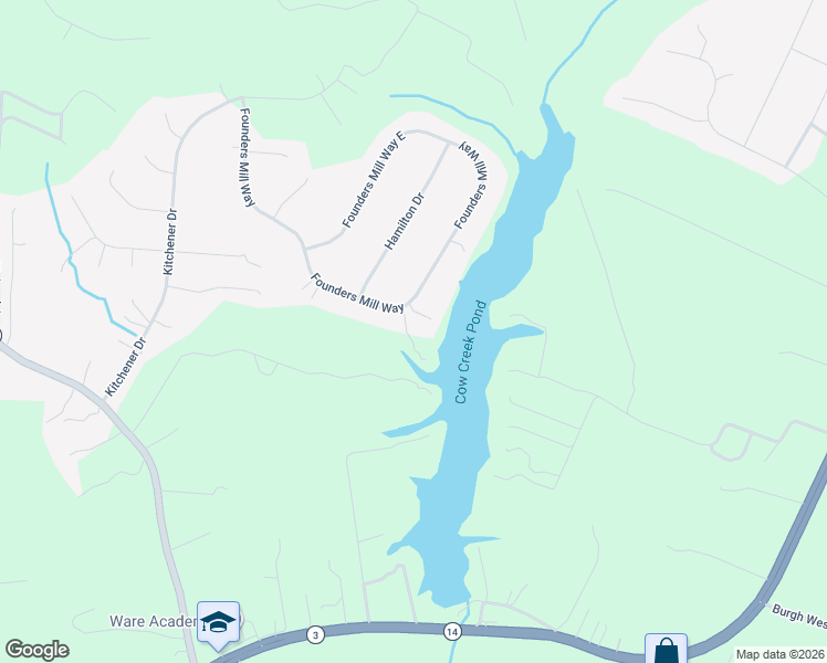 map of restaurants, bars, coffee shops, grocery stores, and more near 8075 Founders Mill Way in Gloucester