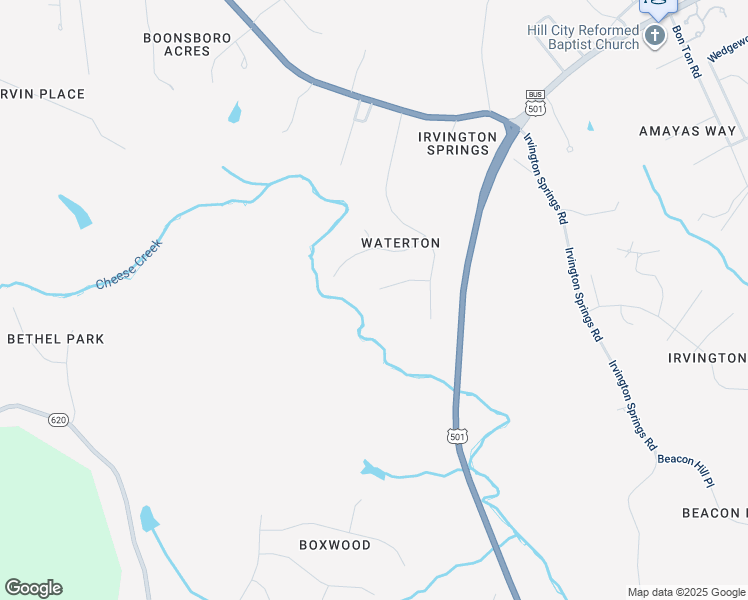 map of restaurants, bars, coffee shops, grocery stores, and more near 111 Fairlea Court in Lynchburg