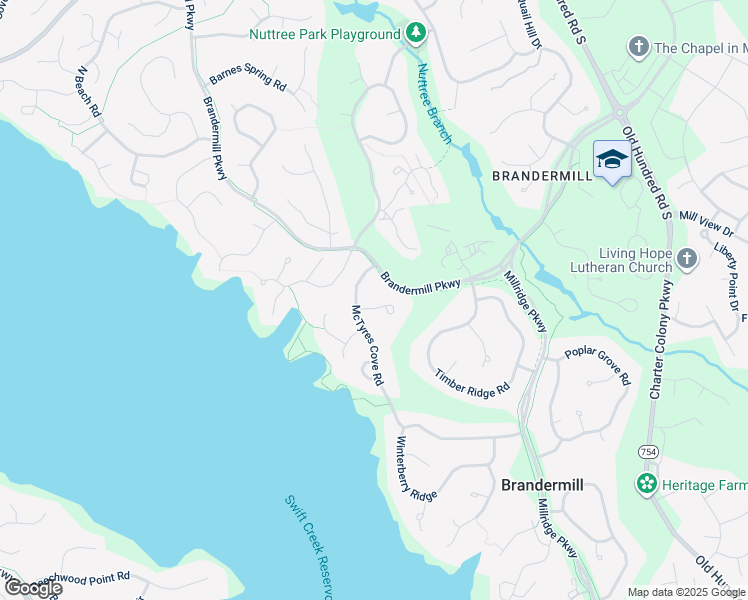 map of restaurants, bars, coffee shops, grocery stores, and more near 13810 McTyres Cove Place in Midlothian