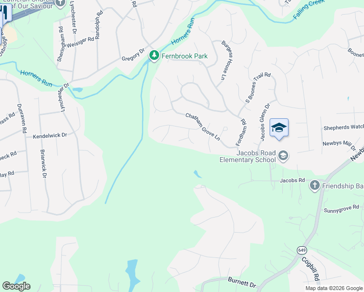 map of restaurants, bars, coffee shops, grocery stores, and more near 5013 Locksley Place in Richmond