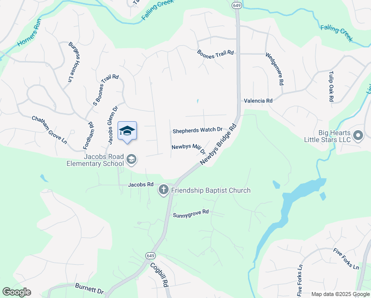 map of restaurants, bars, coffee shops, grocery stores, and more near 8431 Newbys Mill Drive in Chesterfield