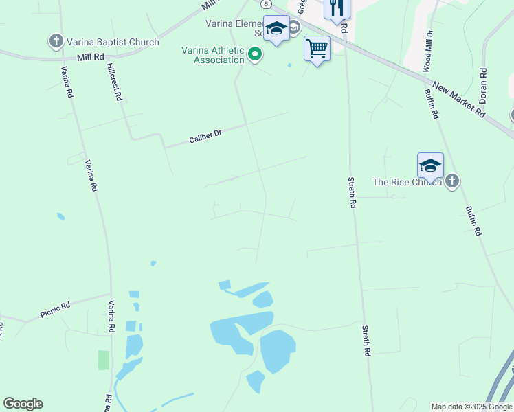 map of restaurants, bars, coffee shops, grocery stores, and more near 8330 Recreation Road in Henrico