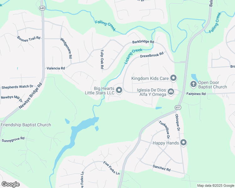 map of restaurants, bars, coffee shops, grocery stores, and more near 7506 Drexelbrook Road in Chesterfield