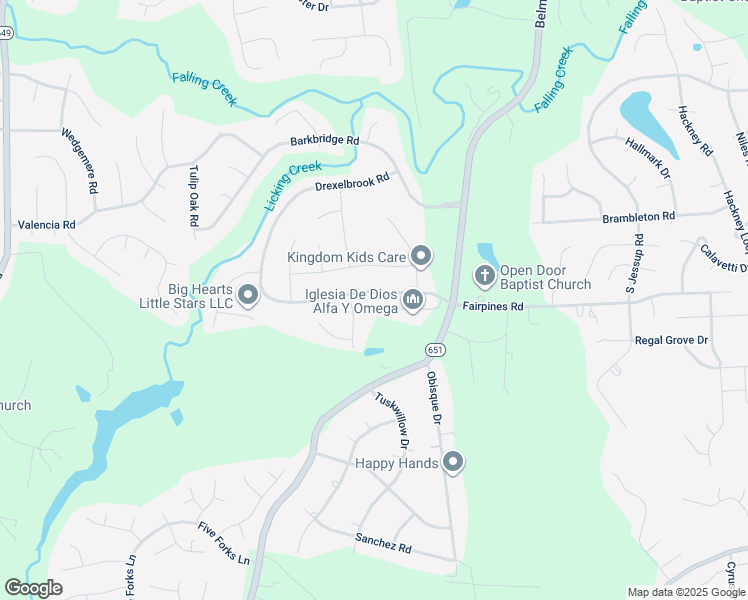 map of restaurants, bars, coffee shops, grocery stores, and more near 7718 Drexelbrook Road in Chesterfield